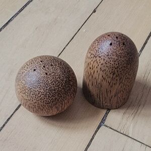 Mid Century Tigerwood Salt Pepper Shakers